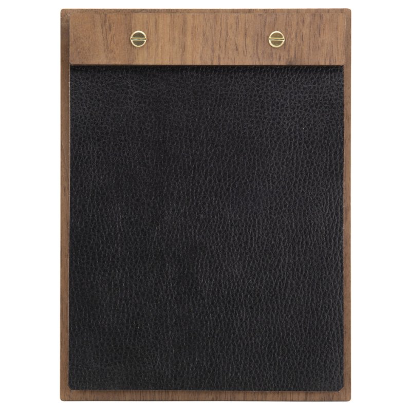 Securit porte-menu Walnut Leather, A4, bois noyer, similicuir